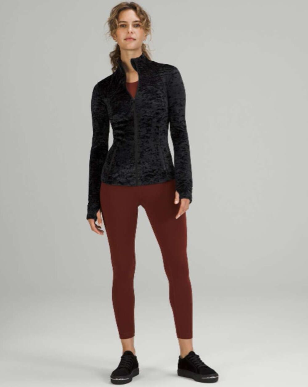 Lululemon Jacket Womens 8 Define Velour in Blue Full Zip Athletic Casual Lounge